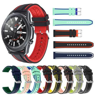 China Silicone Strap 22mm For Samsung Galaxy Watch 3 Watch 45mm / Galaxy 46mm Watch Band For Samsung Gear S3 Frontier Classic for sale