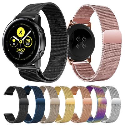 China For Samsung Gear S2 Classic Stainless Steel Mesh Milanese Loop Strap For Samsung Galaxy Watch Active 2/Galaxy 42mm/Gear S2 Classic 1 for sale