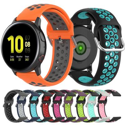 China Rubber For Samsung Galaxy Watch Active/Active 2 Sports 40mm 44mm Band Silicone Watch Strap For Garmin Vivoactive 3 for sale