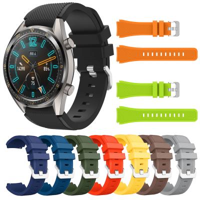 China 22mm Silicone Rubber Strap For Huawei Watch GT/GT2 46mm/GT 2 Pro Smart Watch Band For Huawei Watch GT 3 GT3 46mm for sale