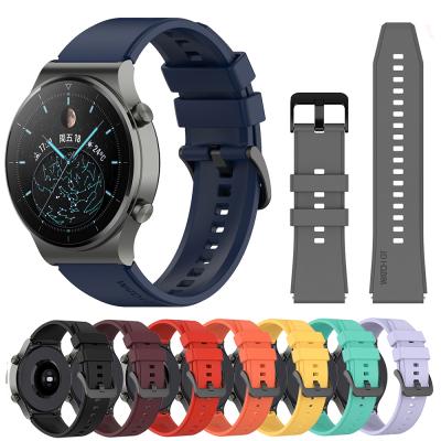 China Official Style 22mm Silicone Strap For Huawei Pro GT2e Watch GT2 Smart Watch Band For Huawei Watch GT2 46mm for sale