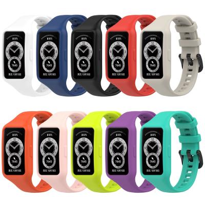 China Silicone Rubber Wrist Band For Huawei Honor Band 6 Replacement Watch Band For Huawei Band 6 Wristband Strap for sale