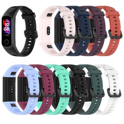 China Silicone For Huawei Honor Band 5i Silicone Wrist Strap For Huawei Band 4 Wristband Strap for sale