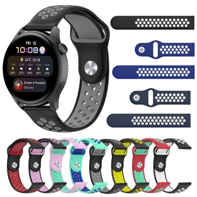 China Rubber For Huawei Watch 3/3 Pro/2 Silicone Strap Replacement Watch Band 20mm 22mm For Huawei Watch GT/GT2 42mm 46mm for sale