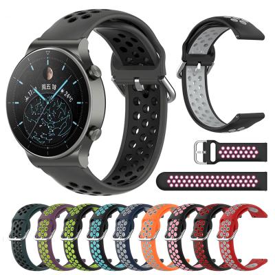 China Silicone Strap 22mm For Huawei Watch GT/GT 2 Pro/GT3 46mm Smart Watch Band For Huawei Honor Watch GS pro for sale