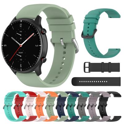 China 22mm Silicone Watch Band Rubber Strap For Xiaomi Huami Amazfit 2 2e GTR / 47mm Smart Watch GTR Band For Xiaomi Haylou Right LS05S for sale