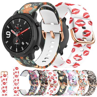 China 20mm 22mm Rubber Watch Band For Xioami Huami Amazfit 42mm 47mm Silicone Strap GTR For Samsung Galaxy 46mm Watch 42mm for sale