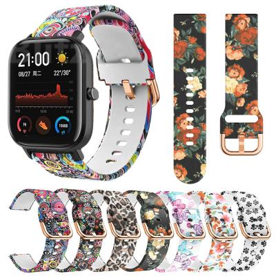 China 20mm Silicone Rubber Strap For Xiaomi Huami Amazfit GTS GTS 3 Smart Watch 2 Band For Huami Amazfit Bip Lite for sale