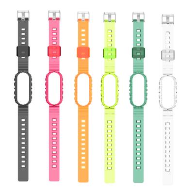 China Transparent Rubber Wristband Strap For Xiaomi MI Band 6 5 4 3 TPU Wristband Strap for sale