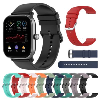 China Official Style 22mm Silicone Strap For Xiaomi Huami Amazfit GTS/GTS 2 mini/GTS 2 Smart Watch Band 2e For Huami Amazfit Bip Lite for sale