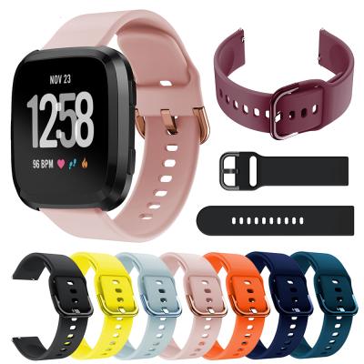 China Silicone Rubber Soft Strap For Fitbit Versa / Versa 2 Smart Watch Band Replacement Watch Band For Fitbit Versa Lite for sale