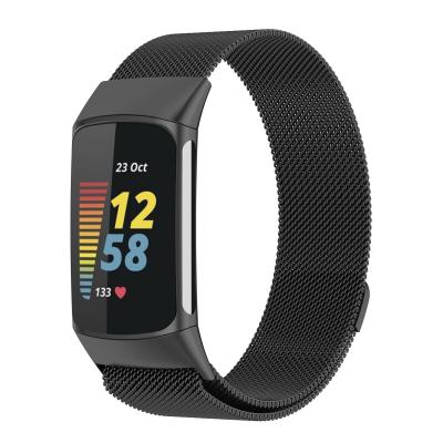 China For Fitbit Charge 5 Stainless Steel Mesh Wrist Strap For Fitbit Charge 5 Milanese Loop Wristband Bracelet Strap for sale