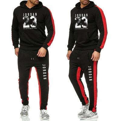 China Viable Logo Custom Sweatsuit Men 2021 Fall Plus Size Joggers Sets Label Printing Two Piece Set Plus Size Sweater Men for sale