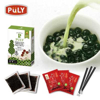 China Instant Bubble Boba Tapioca Pearls Instant Bubble Tea (Matcha) Pearl Boba Tea for sale