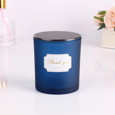 China Wholesale Heat Resistance Candle Vessels With Lid For Candle Making Luxury Candle Vessels Glass for sale