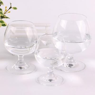 China Wholesale Drinkware Short Stem Brandy Glass Cup Lead Free Crystal Brandy Tumbler for sale