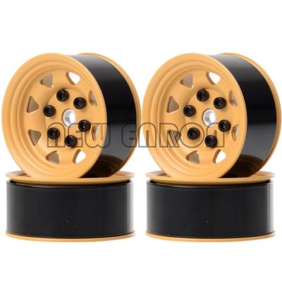 China RC Car Model 1:10 4P Beadlock Aluminum Wheels Hubs 1.55 Rims For RC JIMNY 90069 D90 Axial TF2 Tamiya CC01 LC70 MST for sale