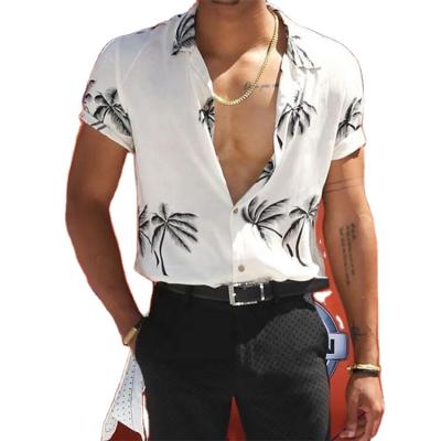 China Wholesale Fashion Colored Printing Good Price Anti - Pilling Casual Short Sleeve Shirts Tops for sale