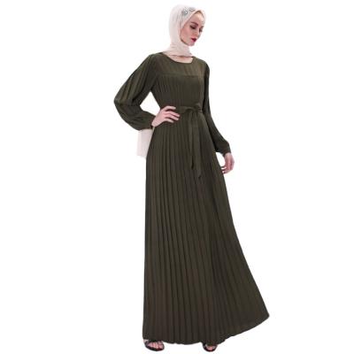 China Autumn Women's Pleated Muslim Prom Dresses Available Daily Casual Formal Plus-Size New for sale