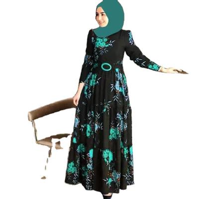 China Mid-waisted four-color temperament of new printing Muslim formal casual daily swapping four to print no velvet skirt dress for sale