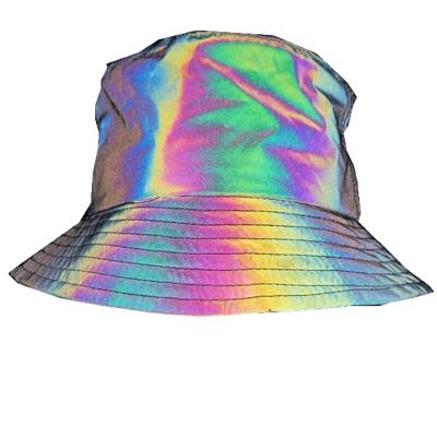 China Wholesale Color Sun Visor Rainbow Character Autumn Hip Hop Night Light Reflective Fisherman Hats for sale