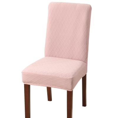 China Simple Nordic knitted jacquard fabric chair cover household general feast solid color elastic dining table and chair cover for sale