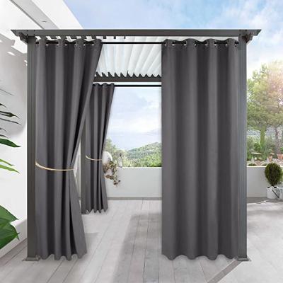 China Waterproof Blackout Patio Curtains Outdoor Porch Outside Shade Drapes for Farmhouse Cabin Pergola Cabin Hallway Deck for sale