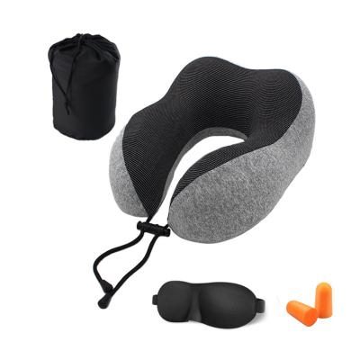 China Adjustable Foam U Shape Pillow Sleeping Neck Travel Anti-Pull Airplane Shape Memory Soft Neck Pillow for sale