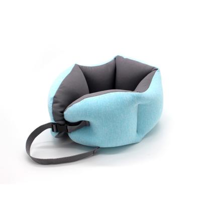 China Foam Adjustable Memory U Shape Pillow Sleep Neck Travel Anti-pull Airplane Travel Roll Soft Head Pillow for sale