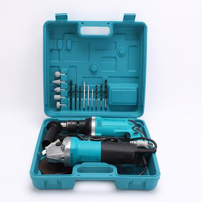 China NEW Hot Selling 2PCS Impact Drill Jig Saw And Angle Grinder Professional Lightweight Power Electrical Tool Sets For Garden for sale