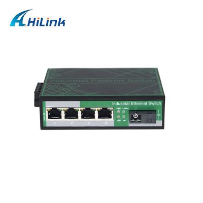 China Industrial Ethernet Media Converter Un-Managed 4 Port 100Mbps SC Fiber Single Mode Port 10/100Mbps+1 Dual 4 10/100Mbps+1 Port 100Mbps SC Fiber Single Mode 20KM for sale