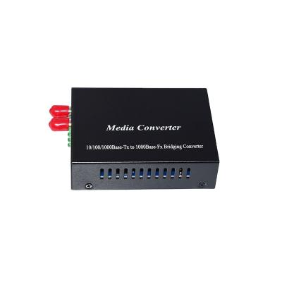 China Fiber Optic Media Converter 10/100/1000mbps ST Connector Hl-MC-SFP-xxxx for sale