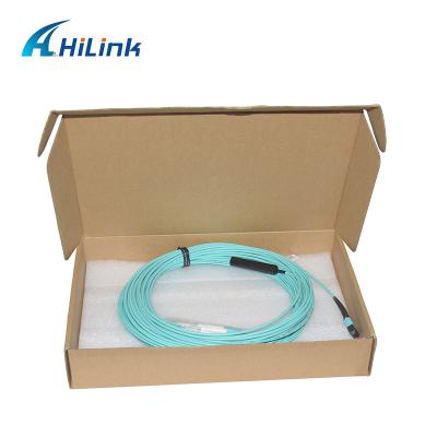 China FTTX Trunk Fiber Optic Cable MPO OM4 Cable PC LC UPC Connector 850nm Multimode Patch Cable for sale