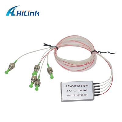 China FTTX Fiber Optic Equipment FSW D1X4 Switch 5V Single Mode 1550nm Optical Switch for sale