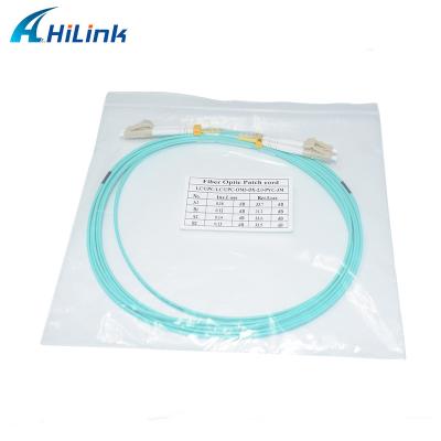 China PVC/LSZH Hilink Fiber Optic Cable FTTX 8 Cores Fibers PVC LSZH SX SM DX OM3 MPO-MPO 8 Cores 3M 40G Patch Cord for sale