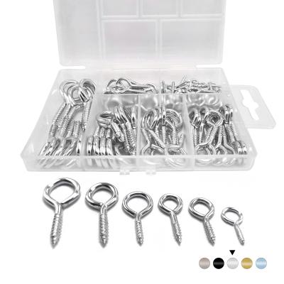 China Round Different Sizes Of Rings , Antirust Closed Screw Eye Hole Hook 9 Shaped Ring Kit for sale