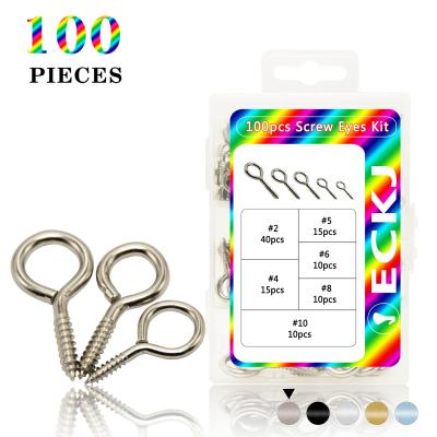 China Hot Selling Different Size Round Ring Screw Eye Hole Antirust Closed Hook 9 Shaped Ring Kit for sale