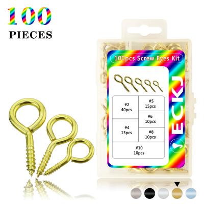 China Round Rings Of Different Sizes , Shaped Hook 9 Ring Kit Antirust Closed Screw Eye Hole for sale