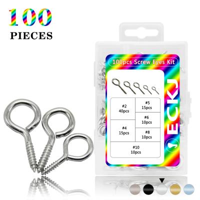 China Hot Sale High Quality Round Different Size Rings, Shaped Hook 9 Ring Kit Antirust Closed Screw Eye for sale