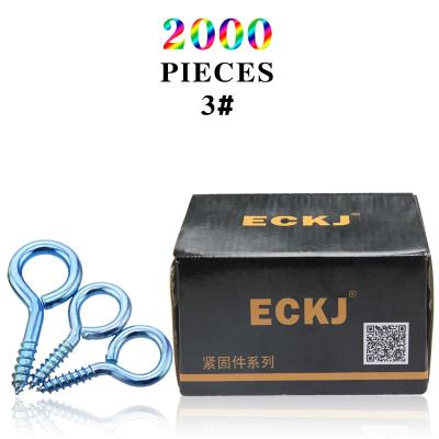 China 3# Round Hot Selling High Quality Rings, Antirust Closed Screw Eye Hook 9 Shaped Packed Boxes for sale