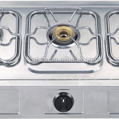 China Easily Cleaned Multi Burner Gas Metal Panel Gas Cooktop Gas Stove Multi Burner Gas Cooker for sale