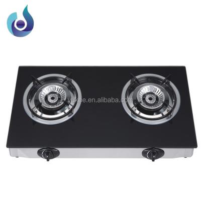 China Household Tempered Glass Double Burner Gas Stove Gas Cooker Gas Cooktop for sale