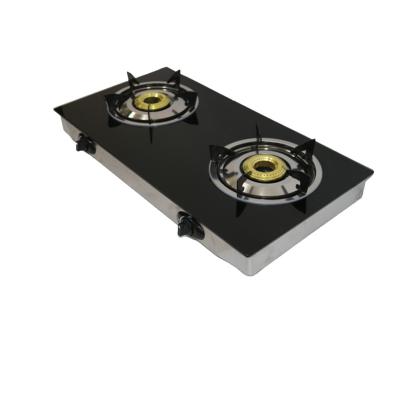 China Household China Manufacturer Tempered Glass 2 Burner Gas Stove Gas Cooktop Best Pricelist for sale