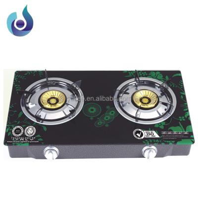 China Home use tempered glass lpg gas stove with 2 burner YD-GSG212 for sale