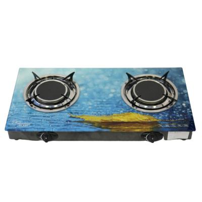 China Household Best Buy Sell Gas StoveTempered Glass 2 Burner Infrared Gas Stove Gas cooktop with discount for sale