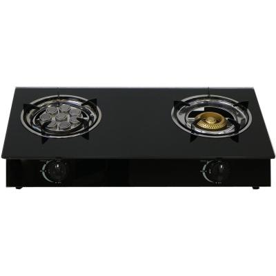 China 2022 Household Best-Selling Tempered Glass Gas Stove Tabletop 2 Burners for sale