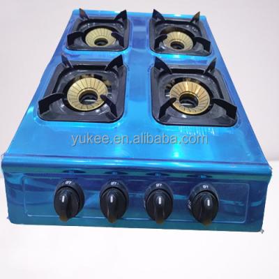 China Household 4 Burner Stainless Steel Gas Stove Spare Sample Gas Hob for sale