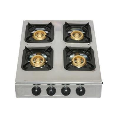 China Household South Africa Hot Model 4 Burner Gas Stove With Stainless Steel 100mm Diameter Outdoor Stove for sale