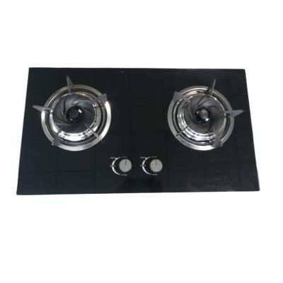 China Household Bangladesh Hot Selling Glass Panel Built In 2 Burner Gas Stove Wholesale Price for sale