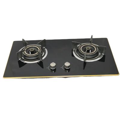 China Household Purchase Glass Panel Built In 2 Burner Gas Cooker China Gas Stove Supplier Free Sample for sale